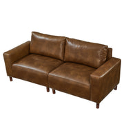 Big Loveseat for Living Room,Apartment,Upholstered Breathable Faux Leather PU Couch,Loveseat Brown (This SKU=W1097S00254)