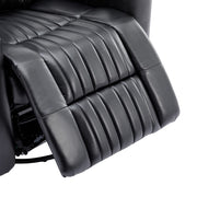 270° Power Swivel Recliner Home Theater Chair With Hidden Arm Storage, LED Light, Cup Holder, And Tray Table