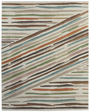 Eden Modern Abstract, Ivory/Brown/Blue