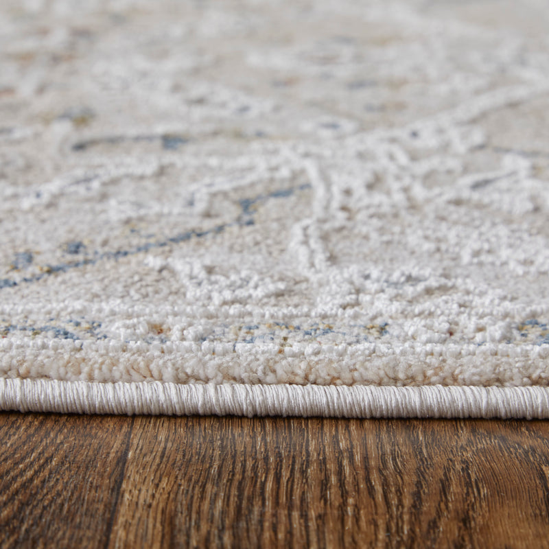 Pasha Transitional Distressed, Taupe/Ivory/Blue