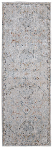 Pasha Transitional Distressed, Ivory/Blue/Tan