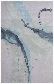 Kawai Modern Abstract, Green/Blue/Ivory