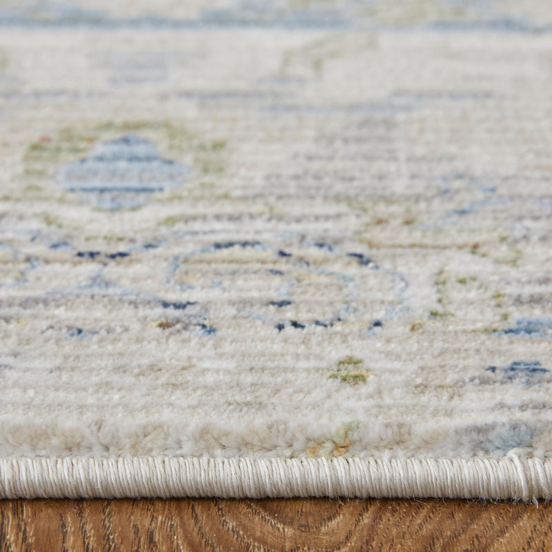 Melrose Transitional Distressed, Ivory/Green/Blue