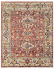 Fillmore Transitional Medallion, Red/Ivory/Gold