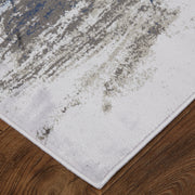 Gaspar Modern Abstract, Blue/Gray/White