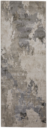 Prasad Modern Watercolor, Ivory/Gray