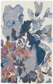 Dafney Transitional Floral & Botanical, Blue/Gray/Pink