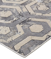 Micah Modern Distressed, Gray/Taupe/Silver