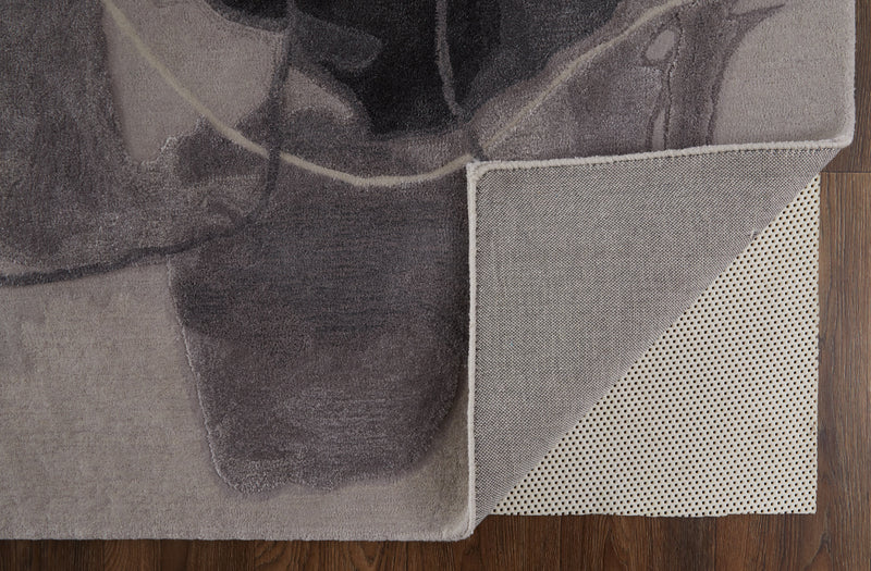 Anya Transitional Abstract, Ivory/Gray/Taupe