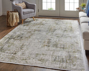 Cadiz Modern Abstract, Green/Gray/Ivory