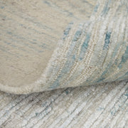 Brighton Modern Abstract, Blue/Ivory/Silver