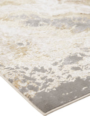 Aura Modern Abstract, Ivory/Silver/Gold