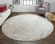 Parker Transitional Abstract, Ivory/Tan/Gray