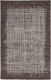 Maddox Transitional Abstract, Brown/Ivory