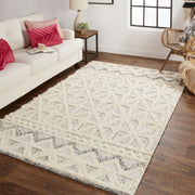 Anica Transitional Geometric, Ivory/Black