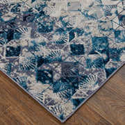 Indio Modern Diamond, Blue/Ivory/Gray