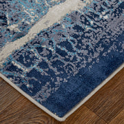 Indio Modern Abstract, Ivory/Blue/Black