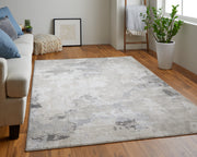 Prasad Modern Watercolor, Ivory/Gray