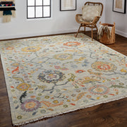 Karina Traditional Persian, Gray/Yellow/Red
