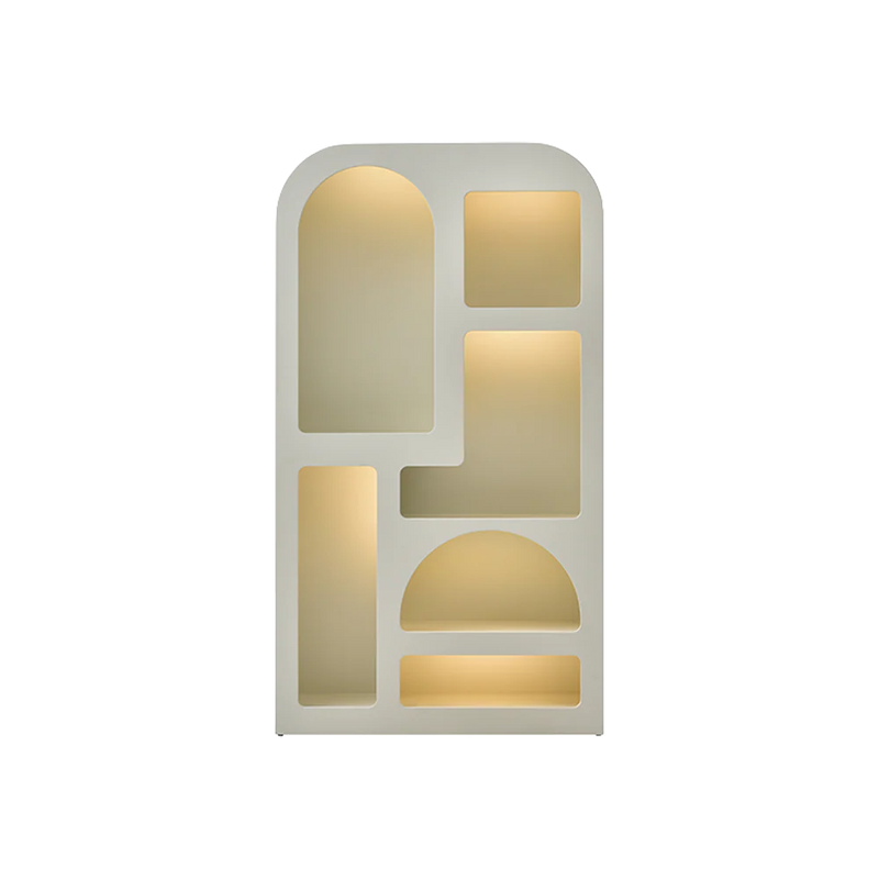 Cielo Bookshelf Alabaster w/ LED Lights