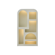 Cielo Bookshelf Alabaster w/ LED Lights