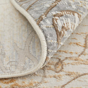Celene Traditional Medallion, Silver/Tan/Gray