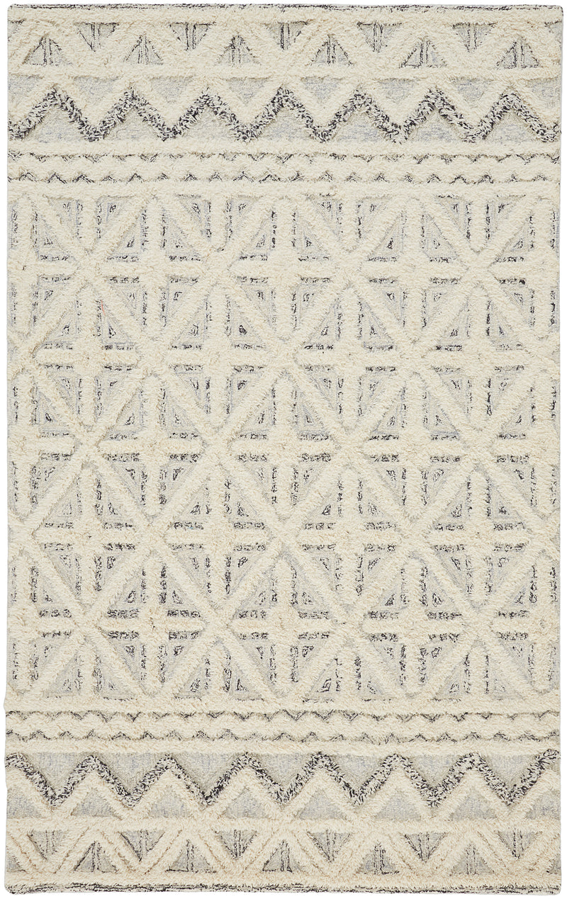 Anica Transitional Geometric, Ivory/Black