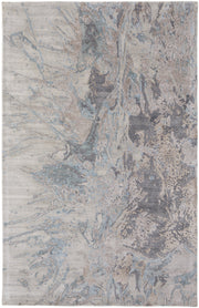 Zarah Modern Watercolor, Gray/Tan/Blue