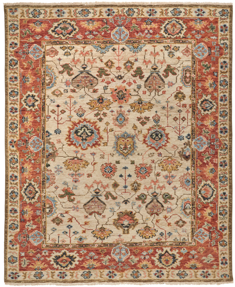 Carrington Traditional Oriental, Ivory/Red/Blue