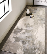 Prasad Modern Watercolor, Ivory/Gray