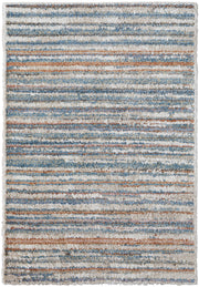 Mynka Transitional Stripes, Ivory/Blue/Orange