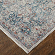 Marquette Transitional Medallion, Blue/Ivory