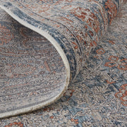 Marquette Transitional Medallion, Gray/Ivory/Orange