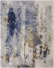 Clio Modern Abstract, Blue/Orange/Ivory