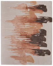 Anya Transitional Abstract, Red/Brown/Orange