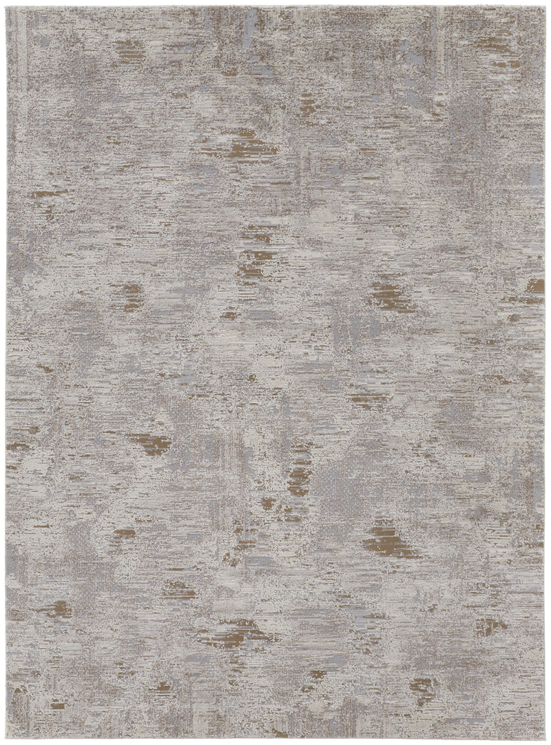 Vancouver Modern Abstract, Ivory/Gray/Tan