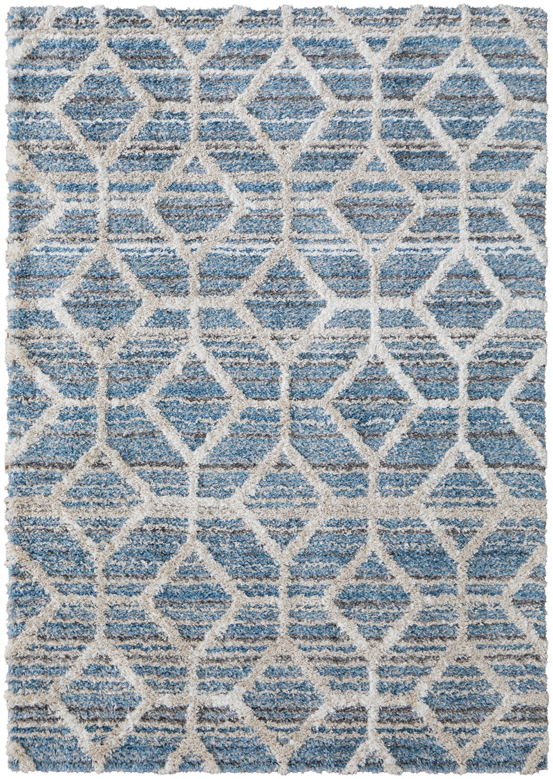 Mynka Transitional Diamond, Blue/Ivory