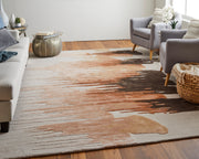Anya Transitional Abstract, Red/Brown/Orange
