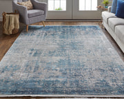 Cadiz Modern Abstract, Blue/Gray/Silver