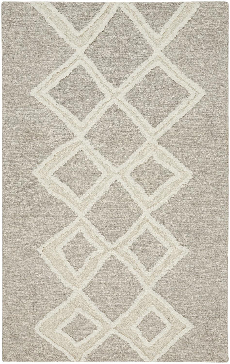 Anica Transitional Geometric, Gray/Ivory