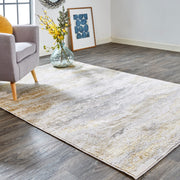 Aura Modern Abstract, Gold/Gray/Ivory