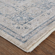 Marquette Transitional Medallion, Taupe/Gray/Blue