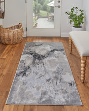 Astra Transitional Abstract, Gray/Ivory