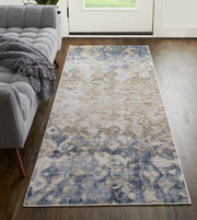 Laina Transitional Gradient & Ombre, Tan/Ivory/Blue