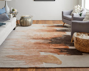 Anya Transitional Abstract, Red/Brown/Orange