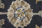 Prescott Traditional Floral & Botanical, Blue/Silver/Gray