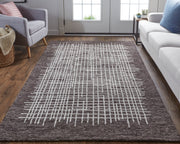 Maddox Transitional Abstract, Brown/Ivory