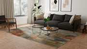 Jaxson Modern Abstract, Gray/Orange/Ivory