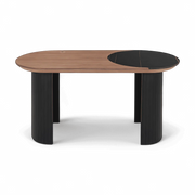 Jude Office Desk Walnut & Black