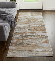 Laina Transitional Abstract, Tan/Ivory/Pink